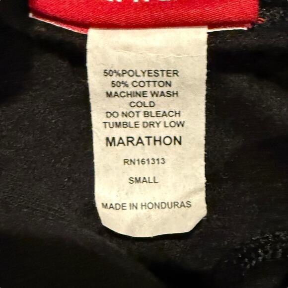 NWOT The Marathon Black Hoodie with Red Patch Size Small - Picture 8 of 9